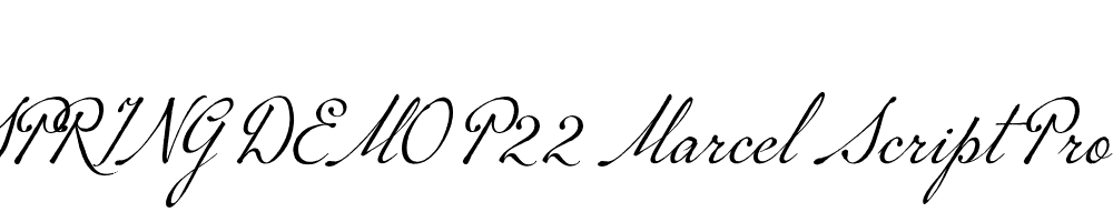  DEMO P22 Marcel Script Pro Regular