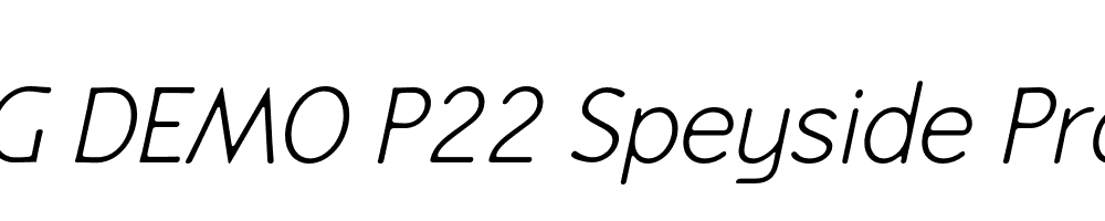  DEMO P22 Speyside Pro Light Italic