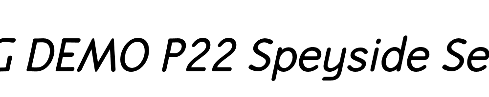  DEMO P22 Speyside SemiBold Italic