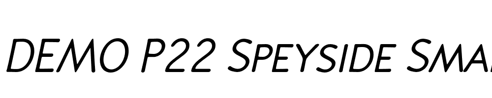  DEMO P22 Speyside Small Caps Italic