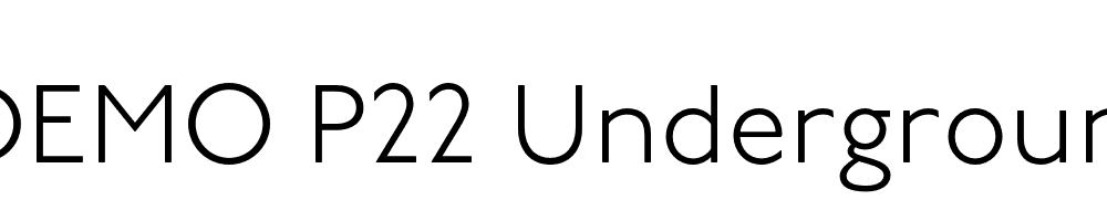  DEMO P22 Underground Light Regular