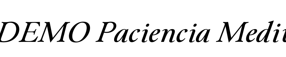  DEMO Paciencia Medium Italic Regular