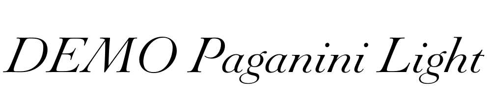 FSP DEMO Paganini Light Italic