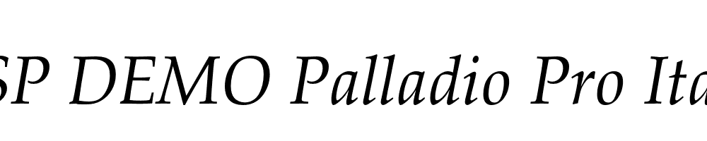 FSP DEMO Palladio Pro Italic