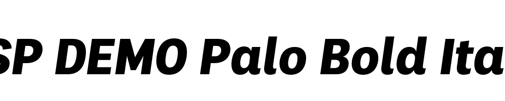 FSP DEMO Palo Bold Italic