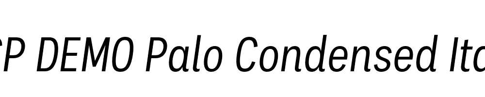 FSP DEMO Palo Condensed Italic