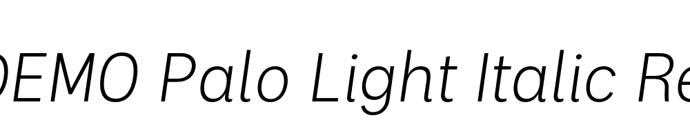 FSP DEMO Palo Light Italic Regular