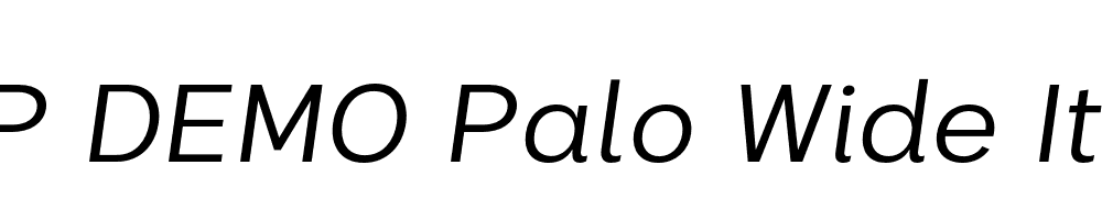 FSP DEMO Palo Wide Italic