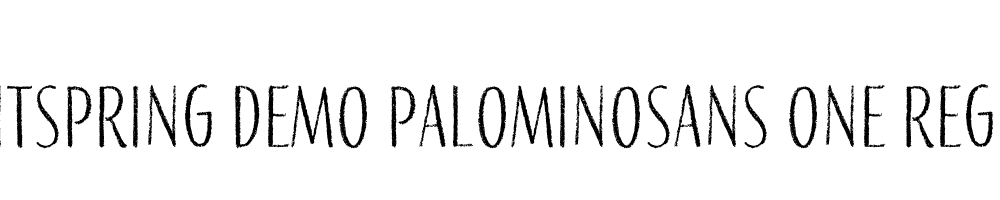  DEMO PalominoSans One Regular