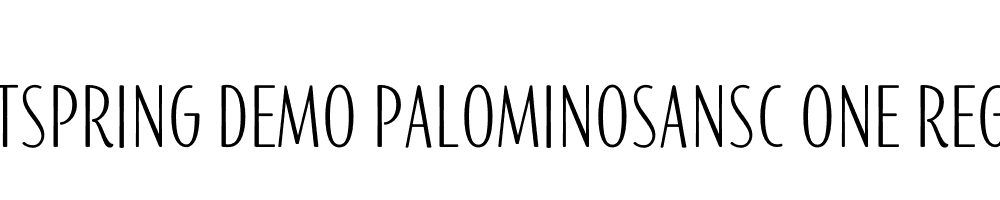  DEMO PalominoSansC One Regular