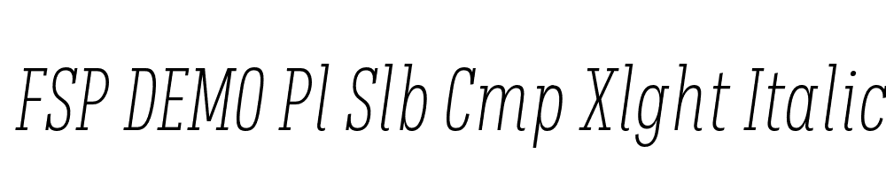 FSP DEMO Pl Slb Cmp Xlght Italic