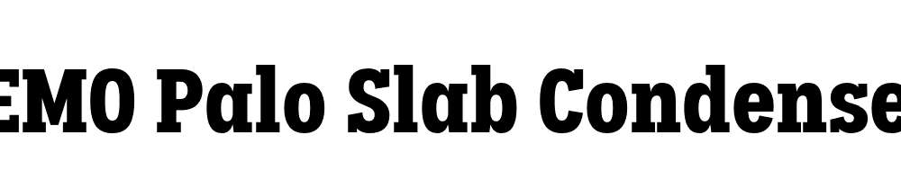 FSP DEMO Palo Slab Condensed Bold