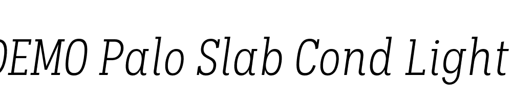 FSP DEMO Palo Slab Cond Light Italic