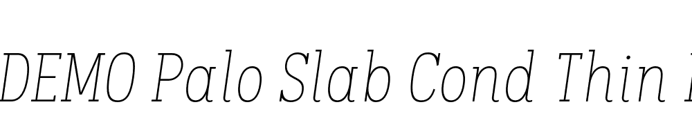 FSP DEMO Palo Slab Cond Thin Italic