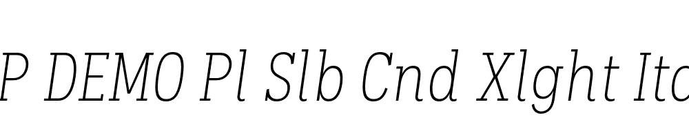 FSP DEMO Pl Slb Cnd Xlght Italic