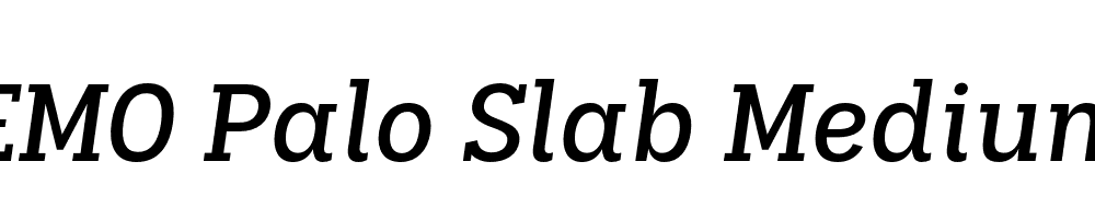 FSP DEMO Palo Slab Medium Italic