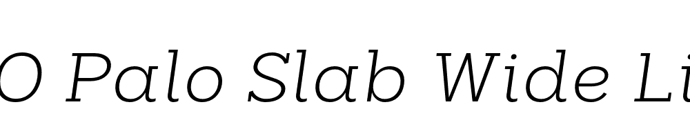 FSP DEMO Palo Slab Wide Light Italic