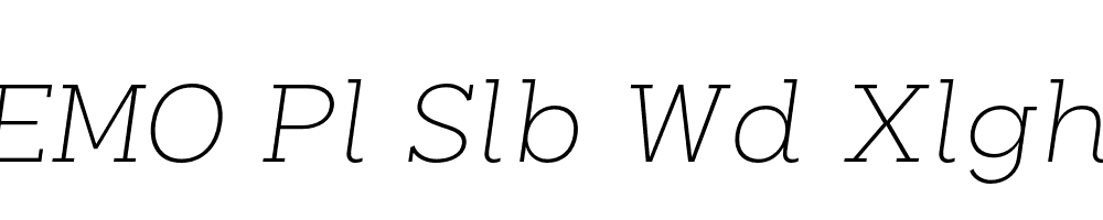 FSP DEMO Pl Slb Wd Xlght Italic