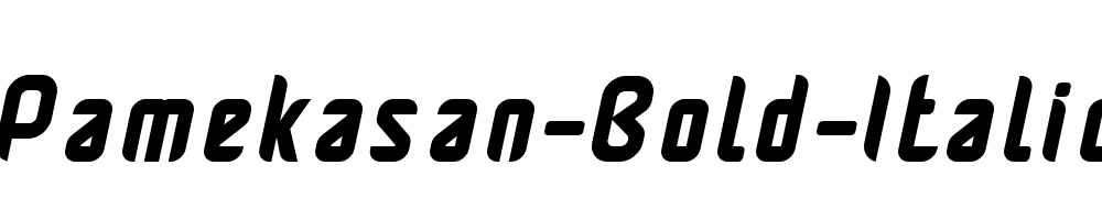 Pamekasan-Bold-Italic