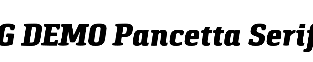  DEMO Pancetta Serif Pro Bl Italic