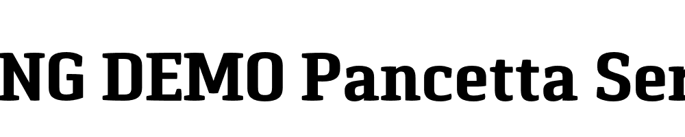  DEMO Pancetta Serif Pro Bold