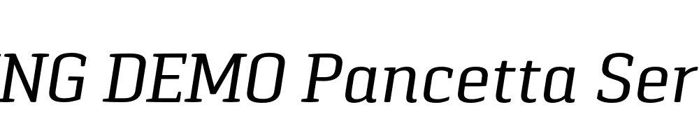  DEMO Pancetta Serif Pro Italic