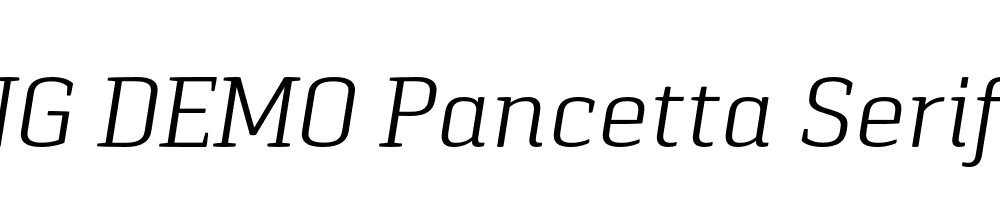  DEMO Pancetta Serif Pro Lt Italic