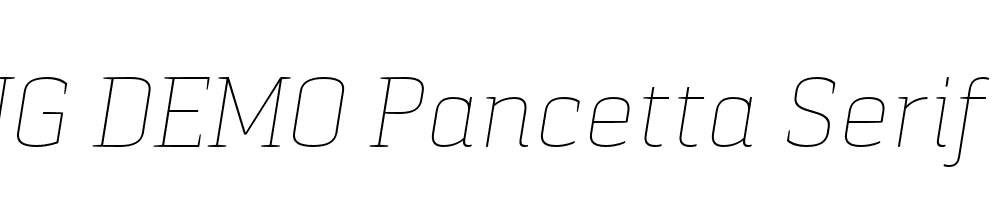  DEMO Pancetta Serif Pro Th Italic