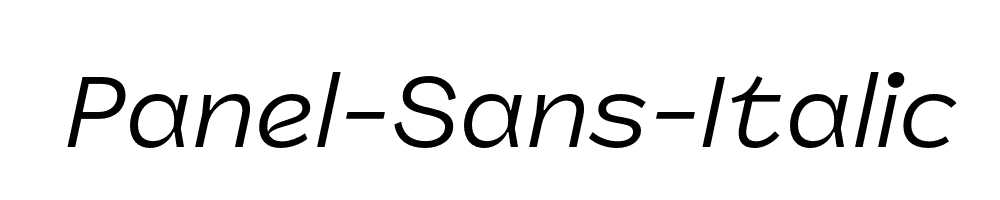 Panel-Sans-Italic