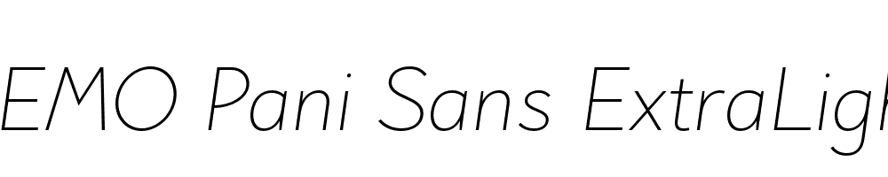 FSP DEMO Pani Sans ExtraLight Italic