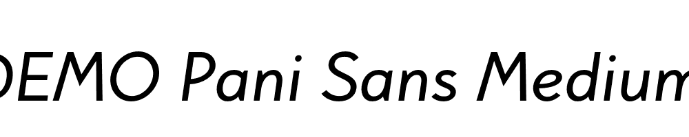 FSP DEMO Pani Sans Medium Italic