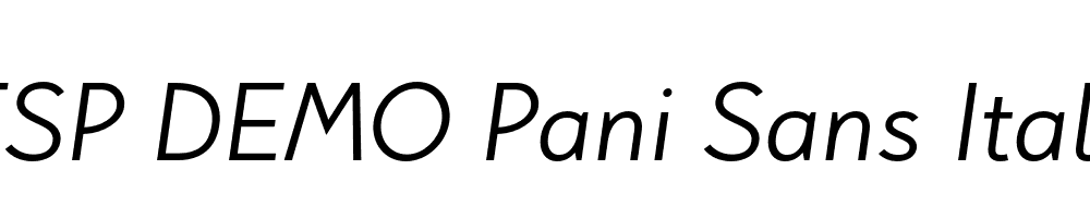 FSP DEMO Pani Sans Italic