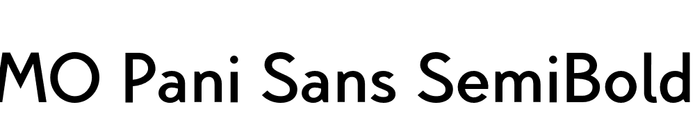 FSP DEMO Pani Sans SemiBold Regular