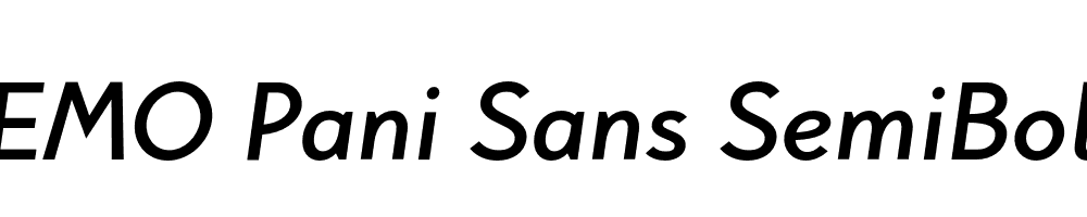 FSP DEMO Pani Sans SemiBold Italic