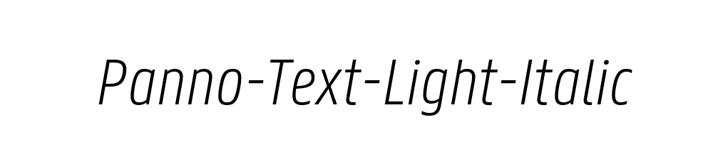 Panno-Text-Light-Italic