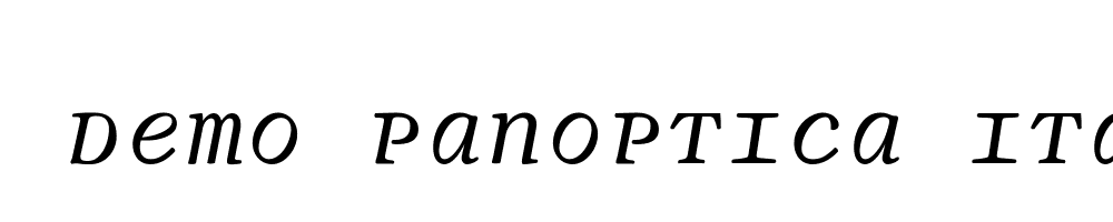 FSP DEMO Panoptica Italic