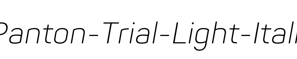 Panton-Trial-Light-Italic