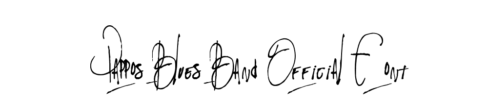 Pappos Blues Band Official Font