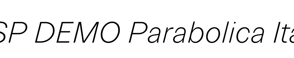 FSP DEMO Parabolica Italic