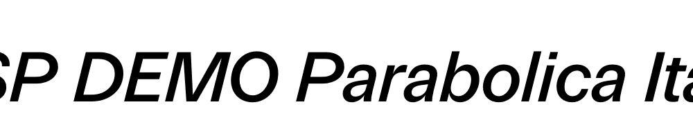 FSP DEMO Parabolica Italic