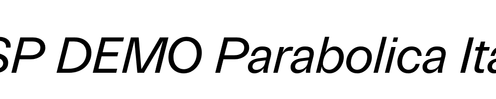 FSP DEMO Parabolica Italic