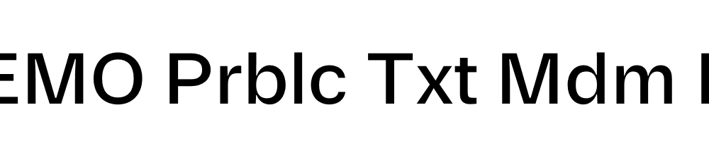 FSP DEMO Prblc Txt Mdm Regular