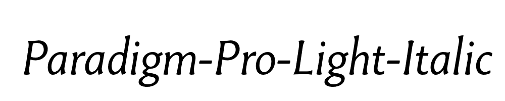 Paradigm-Pro-Light-Italic