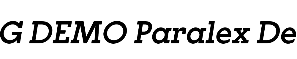  DEMO Paralex DemiBold Italic