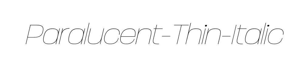 Paralucent-Thin-Italic