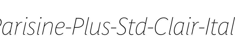 Parisine-Plus-Std-Clair-Italic