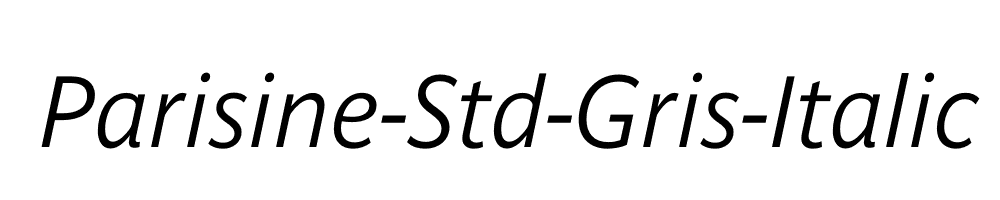 Parisine-Std-Gris-Italic