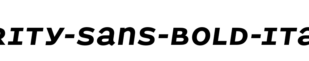 Parity-Sans-Bold-Italic