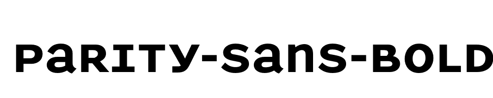 Parity-Sans-Bold