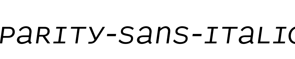 Parity-Sans-Italic